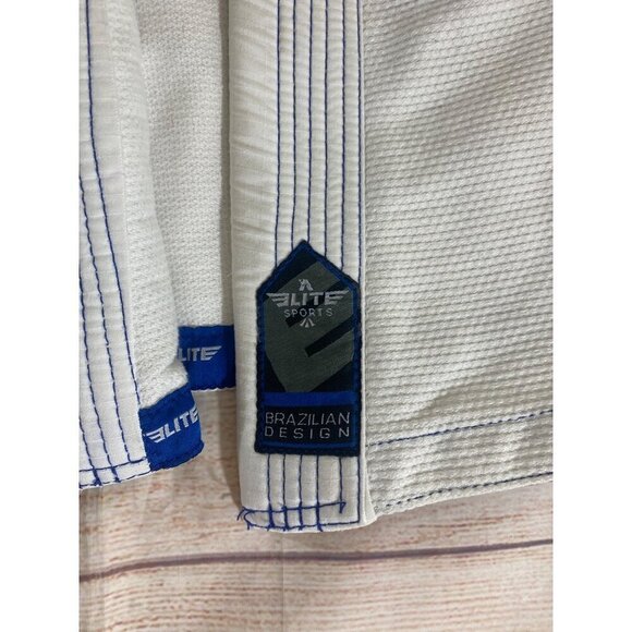 Elite Sports Kids Brazillian Jiu Jitsu BJJ Judo White Gi Top ONLY - C00 - Picture 2 of 15